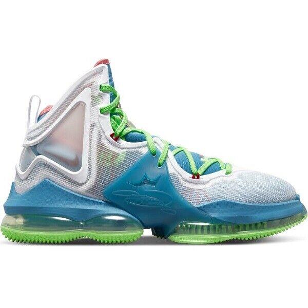 Nike Lebron 19 Tropical DC9339-400 Dutch Blue Lime Glow Basketball Shoe Sneakers