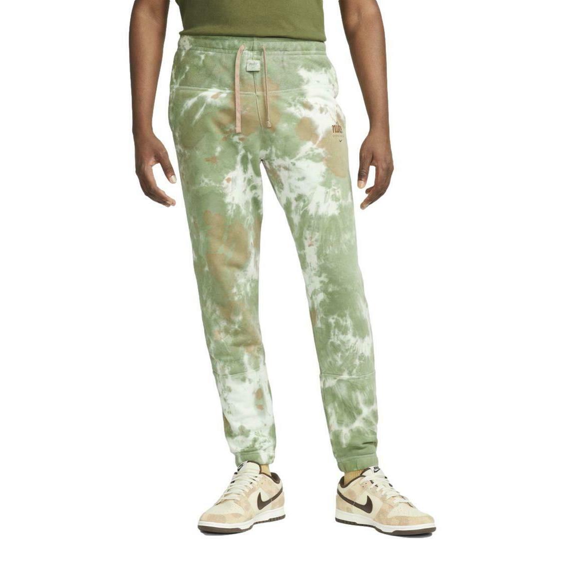 Nike Sportswear Men`s Club Fleece Tie-dye Joggers Pecan/rough Green DO6187-204