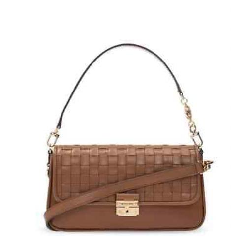 michael kors bradshaw small woven leather shoulder bag