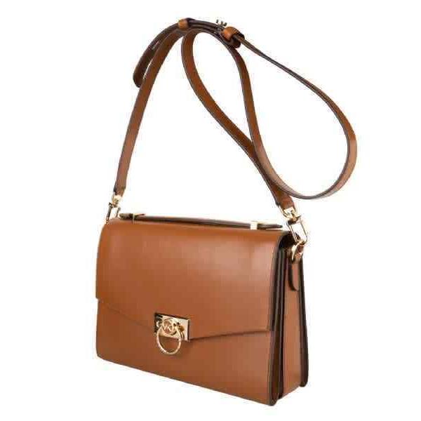 Michael Kors Brown Ladies Hendrix Leather Messenger Bag 30F0G1HM2L - Exterior: Brown