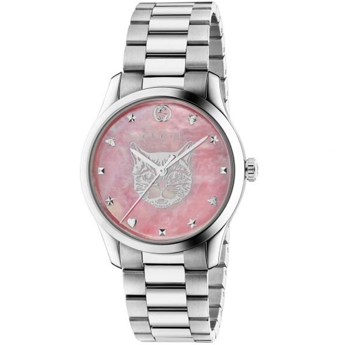 Gucci Women`s G-timeless Pink Mother of Pearl Dial Watch - YA1264166