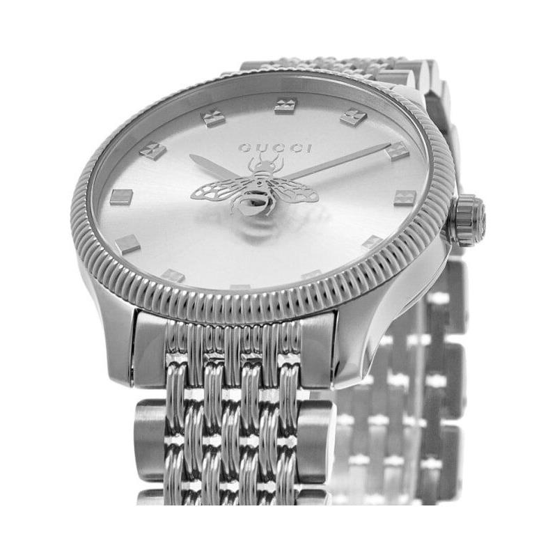 Gucci G-timeless Silver Dial Stainless Steel Women`s Watch YA1265019