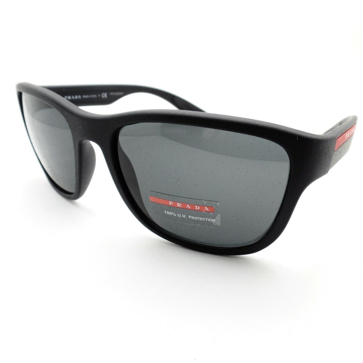 Prada Linea Rossa Sport 01U DG0-5S0 Matte Black Grey Sunglasses