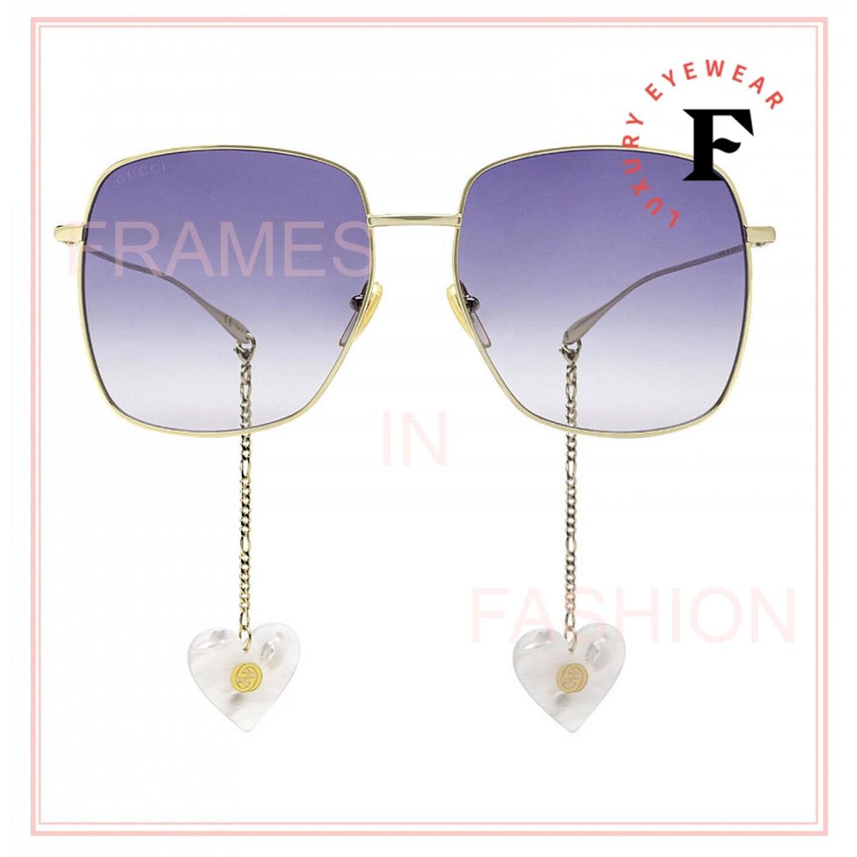 Gucci sunglasses  - 004 , Gold Frame, Purple Lens