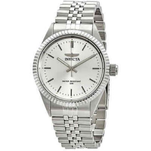 Invicta Specialty Silver Dial Men`s Watch 29373 - Silver Dial, Silver-tone Band