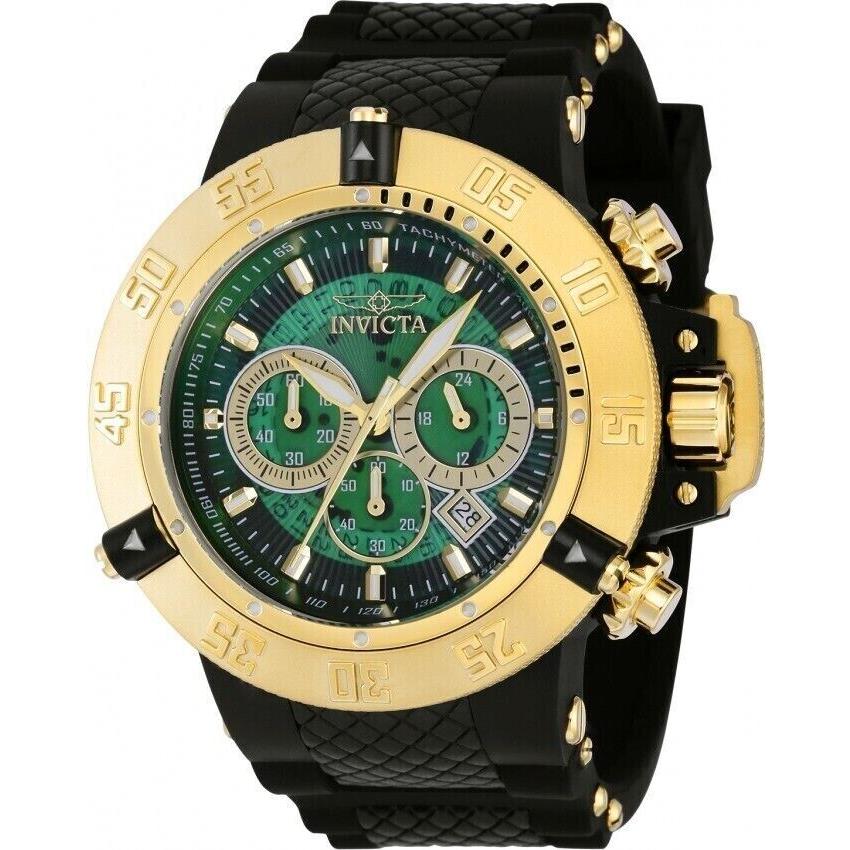 Invicta Men`s Subaqua Noma Iii Green Gold Dial Chronograph Quartz Watch 38999