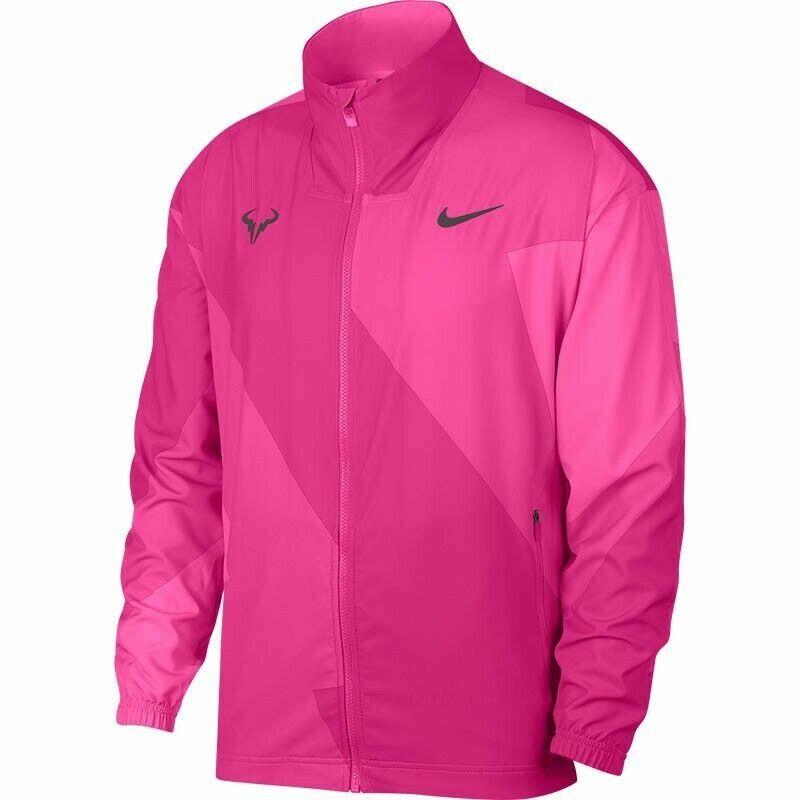 Nike Court Rafa Nadal Full Zip Tennis Jacket Pink Size Mens L AJ8257-686
