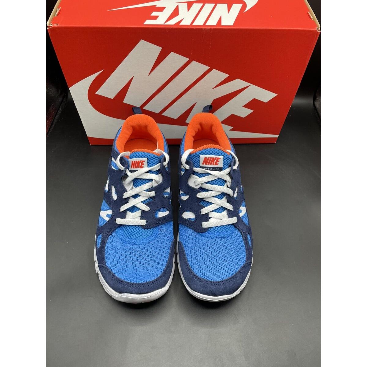 blue orange white nike shoes