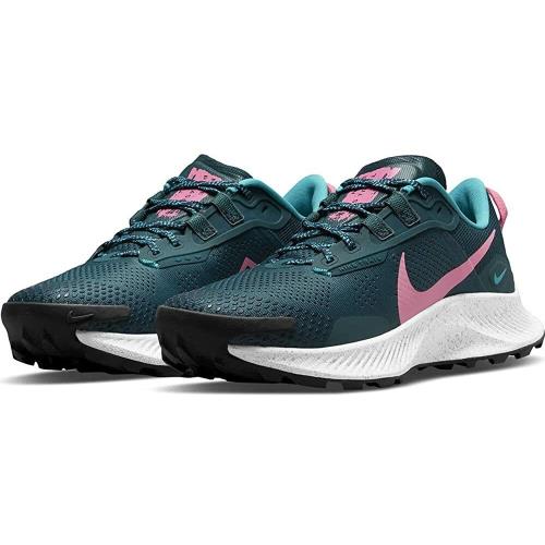 Nike Women`s Pegasus Trail 3 Size 7.5 - Teal Green Pink Running Shoes