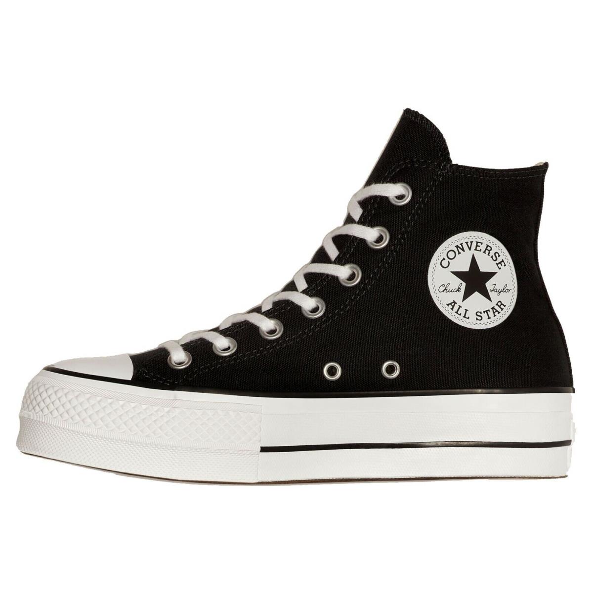 Converse Convers Women`s Chuck Taylor All Star Platform Canvas Upper Shoes Lightweight Black