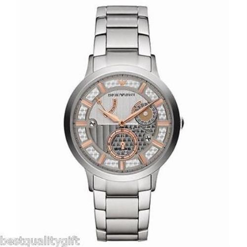 Emporio Armani Silver Stainless Steel+rose Gold Automatic Meccanico WATCH-AR4668