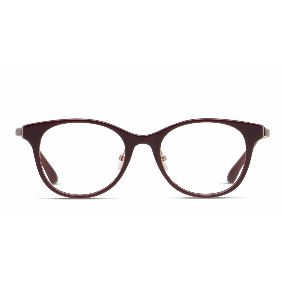 Jimmy Choo Eyeglasses - JC 209 /F 0LHF Opal Burgundy Red 49-19-145