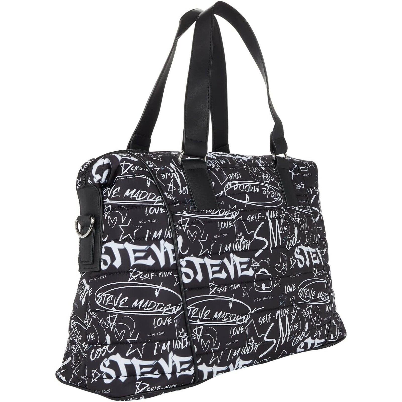 steve madden travel bag black