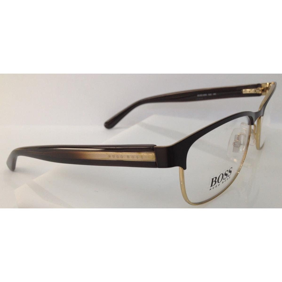 Hugo Boss 0616 5JU Matte Brown W/gold Metal Eyeglasses Frame 53-16-140 Bold Top