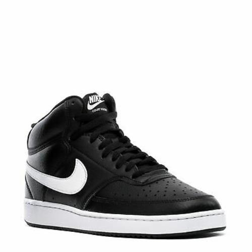 nike court vision mid black white