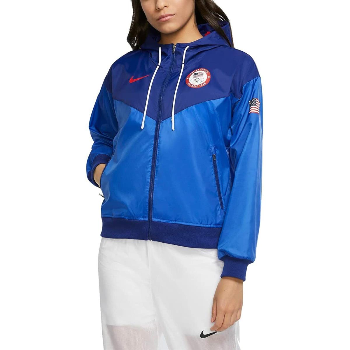 Nike Team Usa Olympic Windrunner Woven Jacket Womens M L CQ7263 451 | 883212431349 - Nike clothing - Blue |