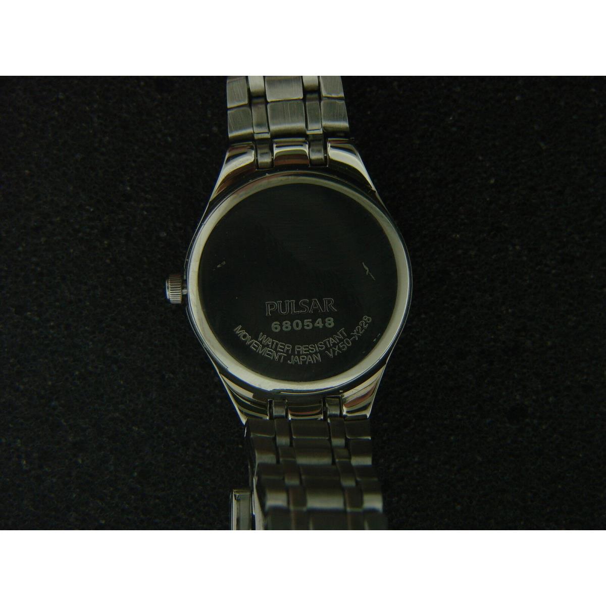 Pulsar Ladies Stainless Steel Watch W/ Black Dial PTA249X