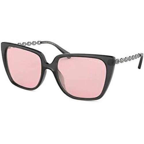 Coach Sunglasses - HC 8256 U 55370E Transparent Gray 55-17-140