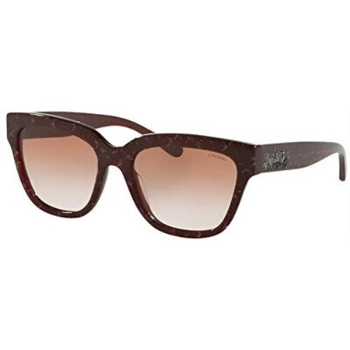 Coach Sunglasses - HC 8262 554513 Burgundy Glitter 55-18-145