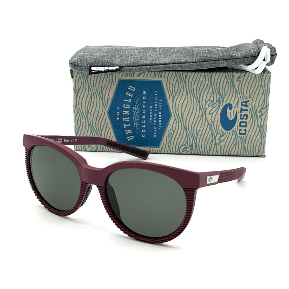 Costa Del Mar Victoria Net Plum / Gray 580G Polarized 56mm Sunglasses