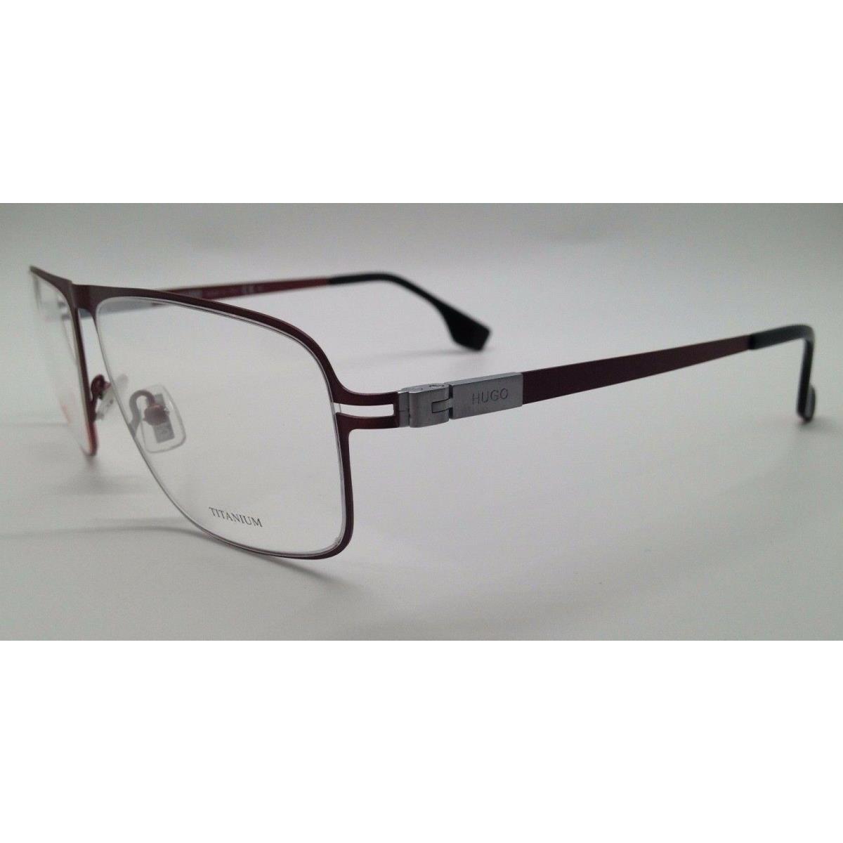 Hugo Boss Red 0093 Red 0Z3 Titanium Metal Eyeglasses Frame 56-13-140 Italy