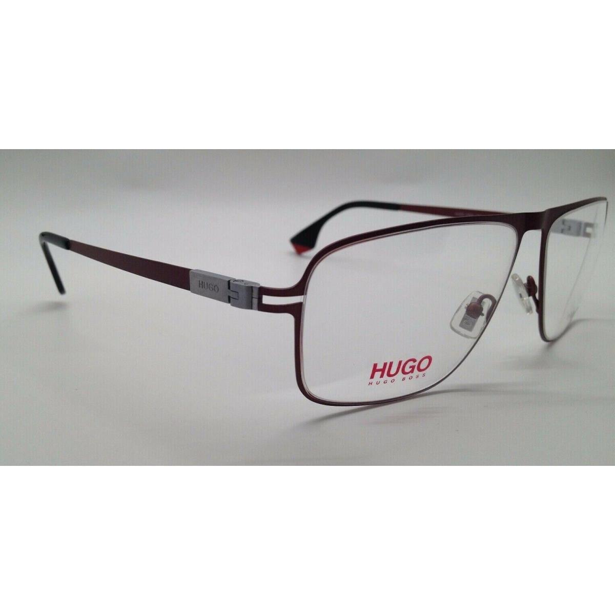 Hugo Boss Red 0093 Red 0Z3 Titanium Metal Eyeglasses Frame 56-13-140 ...