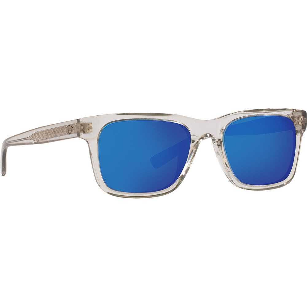 Costa Tybee Shiny Gray Crystal Sunglasses W/blue Mirror 580G 06S2003-20030252
