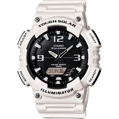 Casio Ana-digi Tough Solar 100m White Resin Watch AQS810WC-7AV