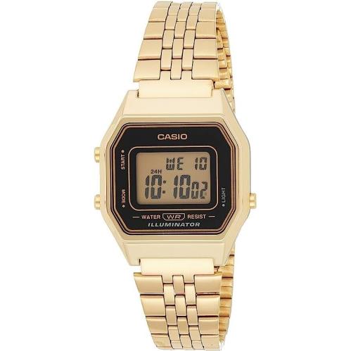 Casio LA680WGA-1DF Women`s Vintage Gold Tone Alarm Chronograph Digital Watch