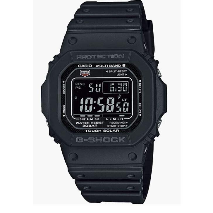 Casio Men`s G-shock Solar Digital World Time Multi Band Watch 46mm GW-M5610U-1B