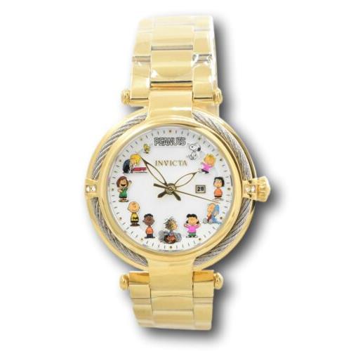 Invicta watch Character Collection - Multicolor Dial, Gold Band, Gold Bezel