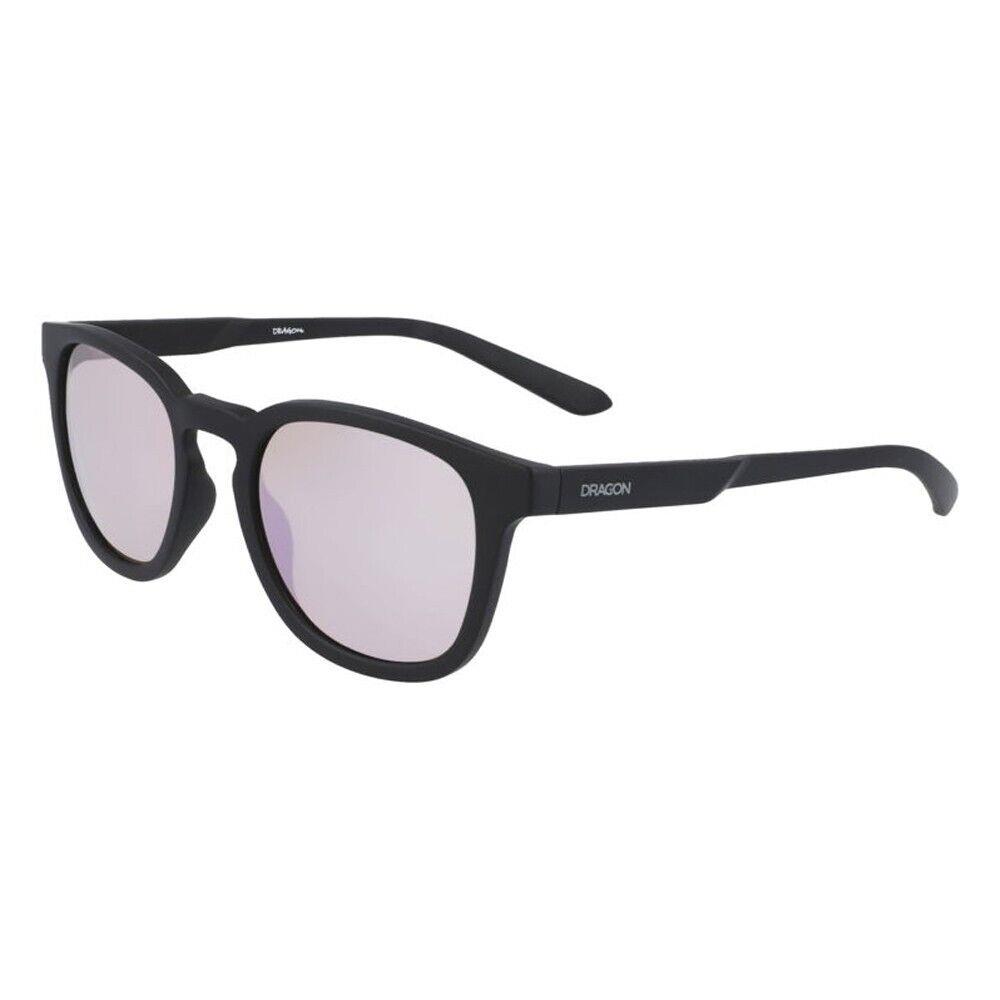 Dragon Eyewear Finch Sunglasses Matte Black with Lumalens Rose Gold Ion Lens