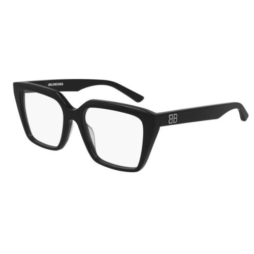 Balenciaga BB0130O 001 Black Full-rim Square Women`s Eyeglasses