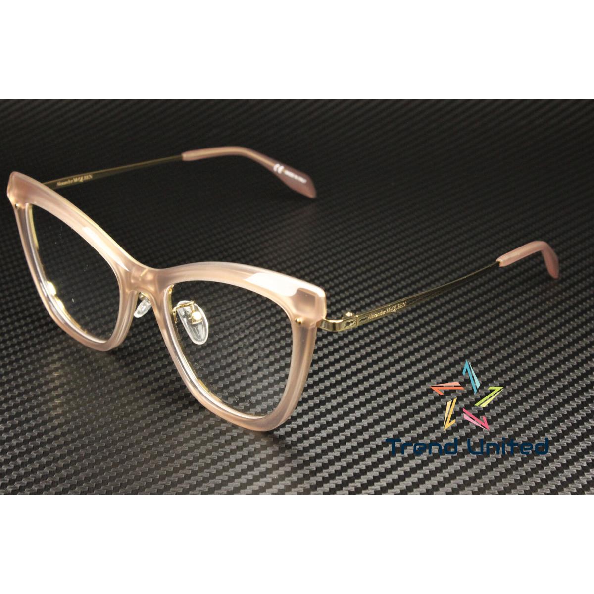 Alexander Mcqueen AM0265O 003 Cat Eye Light Demo Lens 52 Women`s Eyeglasses