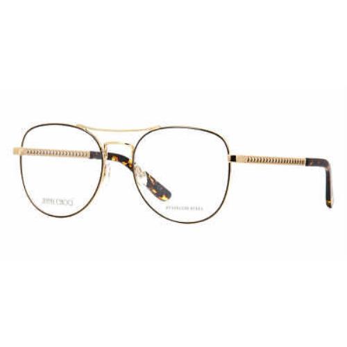Jimmy Choo JC 200 Vue Eyeglasses Dark Ruthenium Gold Frame 54mm