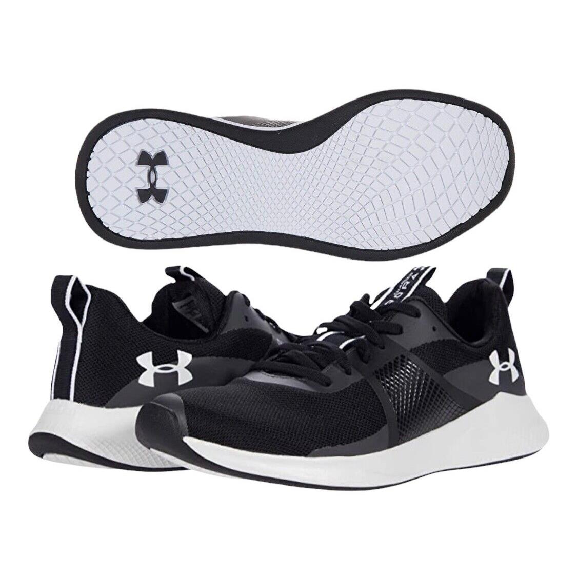 Under Armour Black/white Women`s Charged Aurora Training Shoes - Size 8.5