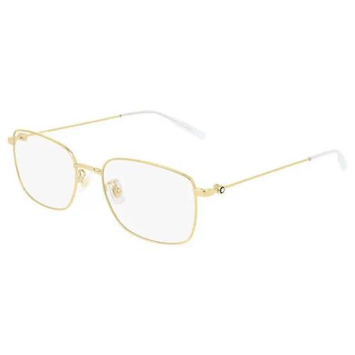 Montblanc Eyeglasses MB0086OK 002 Gold Half Rim Frames 54MM Rx-able