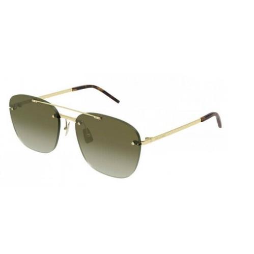 Saint Laurent SL 309 003 Gradient Gold/brown Rimless Metal Unisex Sunglasses
