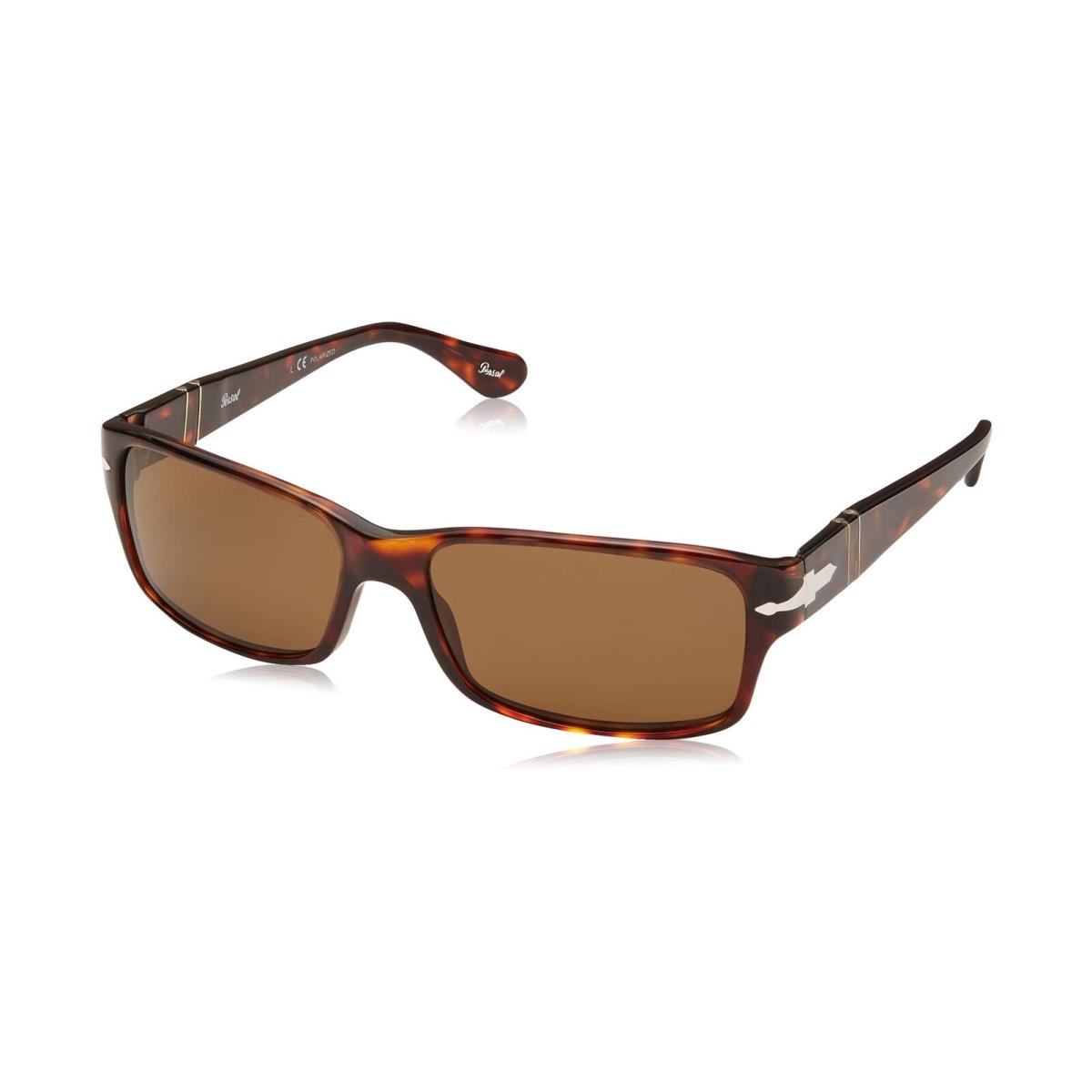 Persol Po2803s Rectangular Sunglasses Havana/crystal Brown Polarized