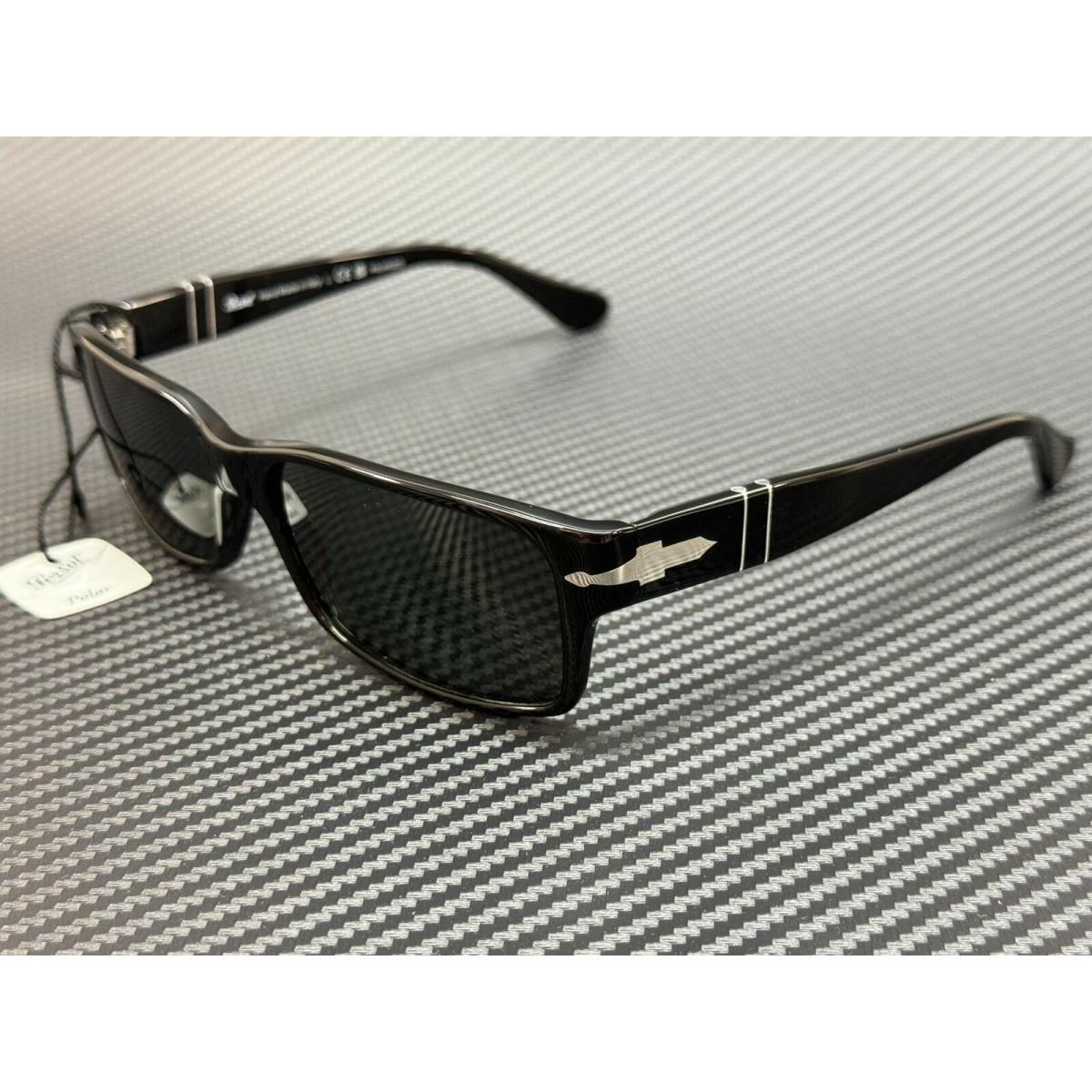 Persol PO2803S 95 58 Black Rectangle Men`s 58 mm Polarized Sunglasses