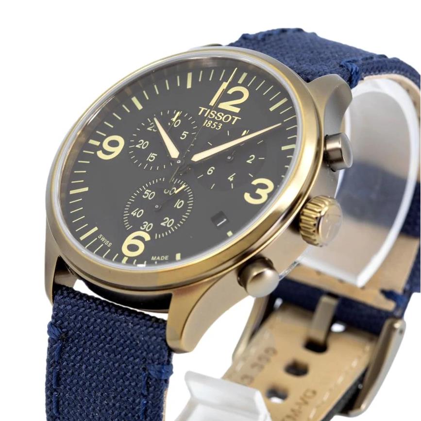 Tissot Chrono XL Collection Black Dial Blue Textile Strap Watch T1166173705701