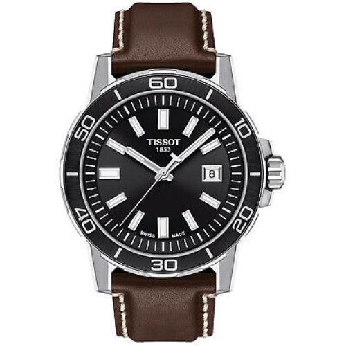 Tissot Men`s Supersport Black Dial Watch - T1256101605100