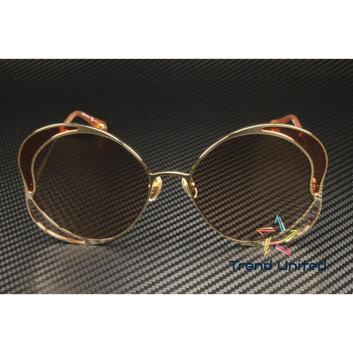 Chloe CH0024S 003 Round Gold Shiny Pink 60 mm Women`s Sunglasses