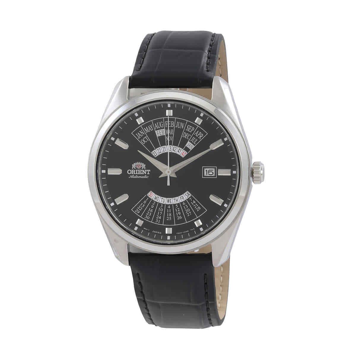 Orient Multi Year Black Dial Men`s Watch RA-BA0006B10B - Dial: Black, Band: Black, Bezel: Silver-tone