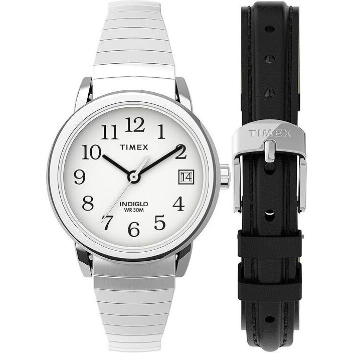 Timex Easy Reader Classic Ladies Watch TWG025200 - Dial: White, Strap: Silver