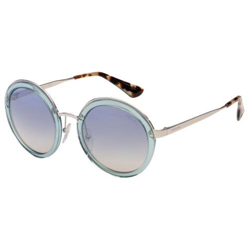 Prada Sunglasses PR 50TS VYS5R0 54 Transparent Azure / Silver Light Blue Gradi