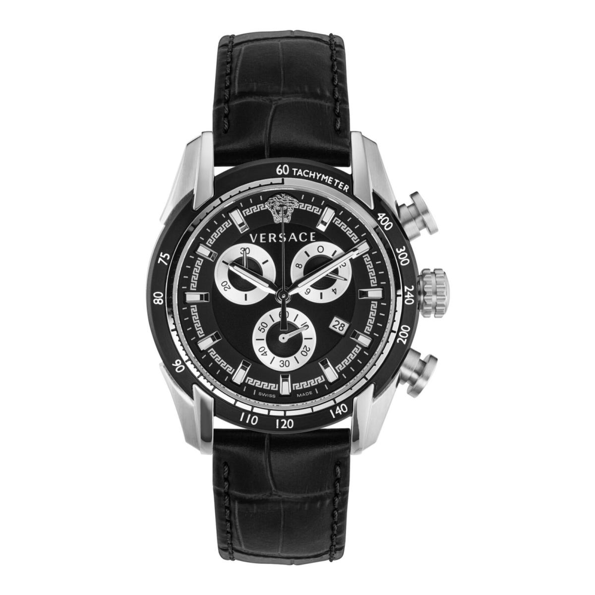 Versace Mens V-ray Stainless Steel 44mm Strap Fashion Watch