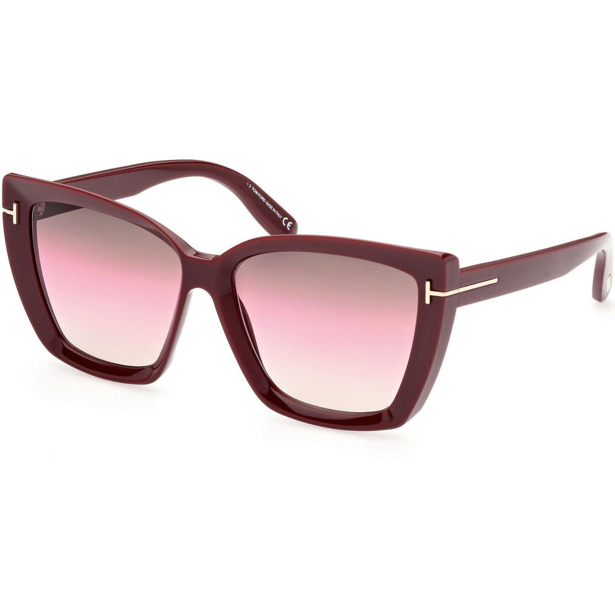 Tom Ford FT 0920 Scarlet-02 69F Gradient Brown Shiny Burgundy Women Sunglasses