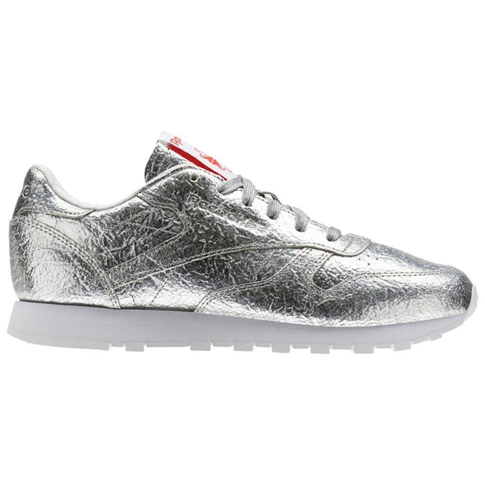 Reebok Classics Classic Leather HD Silver Metallic/snowy Grey Women`s Shoes - Silver Metallic/Snowy Grey