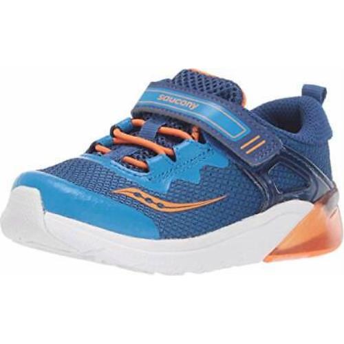 Saucony Kids` Flash Glow Jr Sneaker Blue/orange Size 8.0
